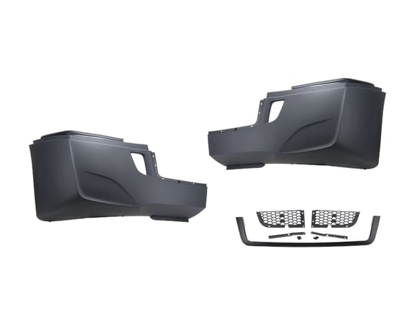 Slide images of KAMP Bumper Kit without Fog Lamp Holes for Select Freightliner Models